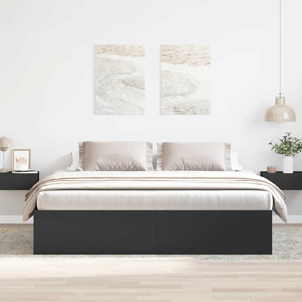 Bettgestell Schwarz 200x200 cm