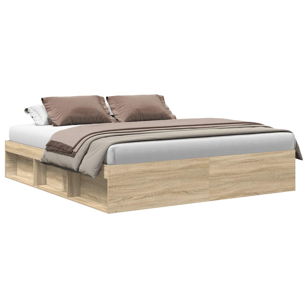 Bettgestell Sonoma-Eiche 200x200 cm