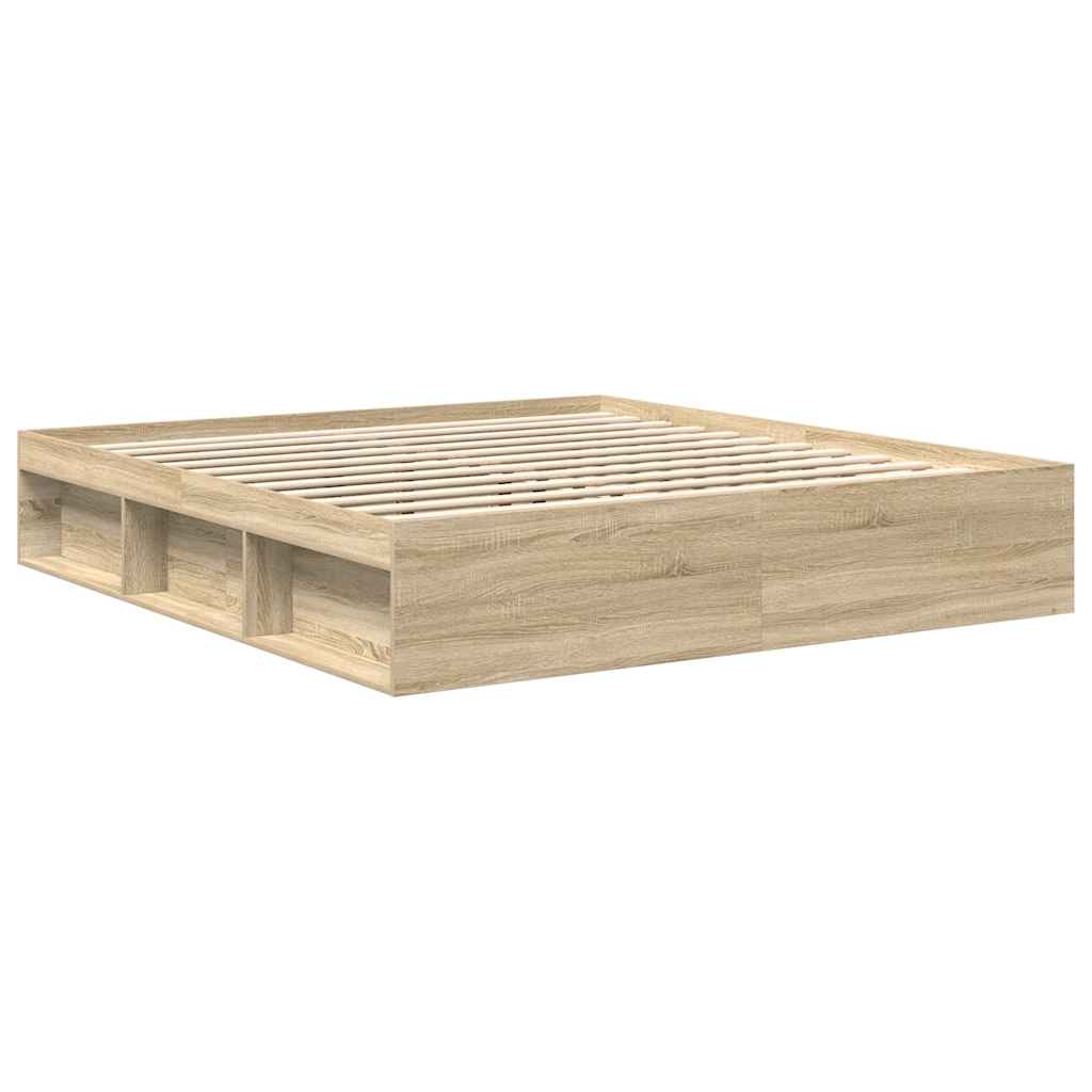 Bettgestell Sonoma-Eiche 200x200 cm