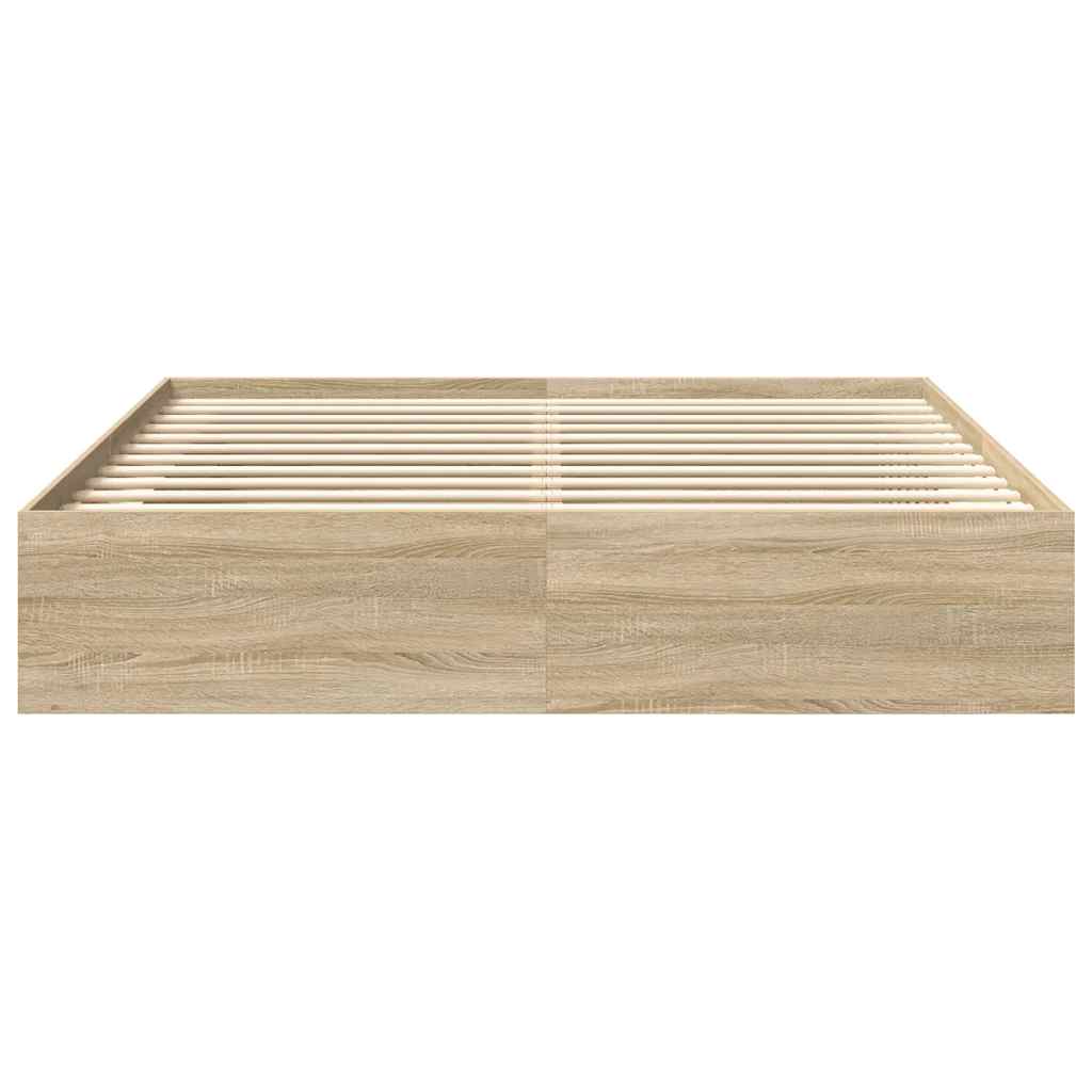 Bettgestell Sonoma-Eiche 200x200 cm