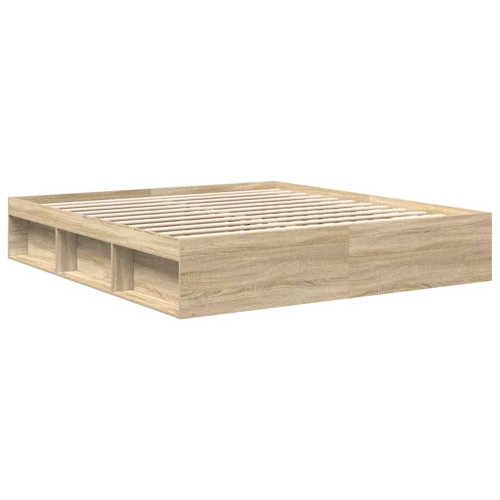 Bettgestell Sonoma-Eiche 200x200 cm