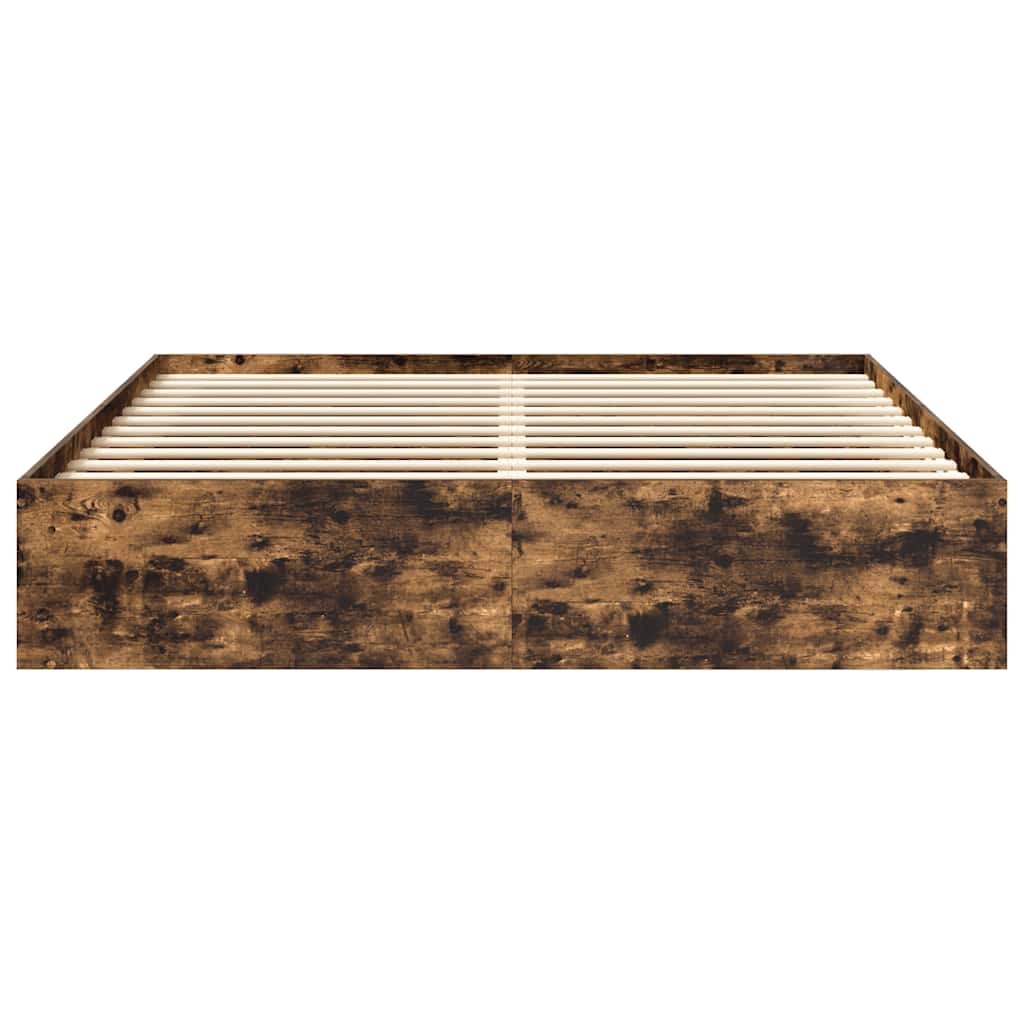 Bettgestell Räuchereiche 200x200 cm