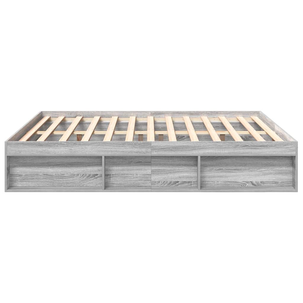 Bettgestell Grau Sonoma 200x200 cm
