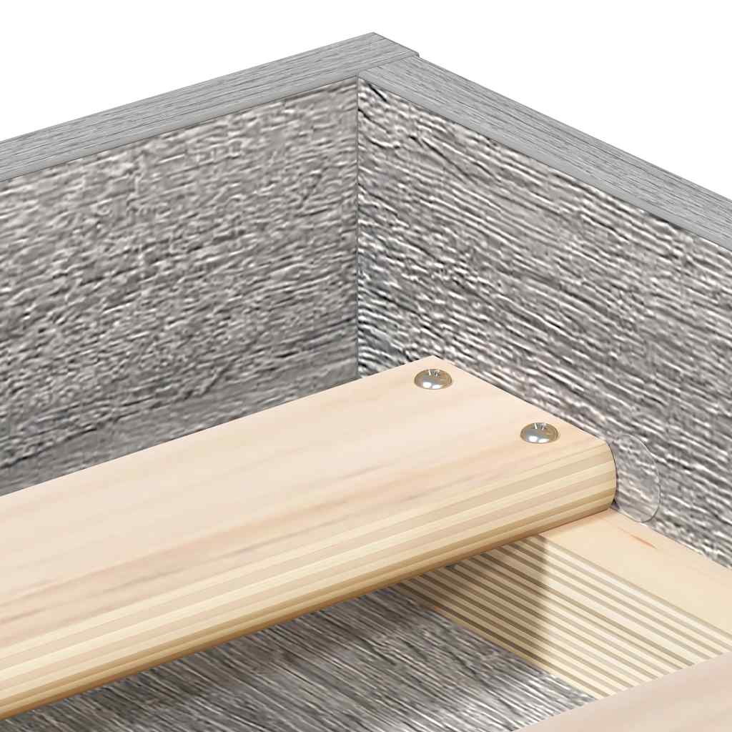 Bettgestell Grau Sonoma 120x190 cm