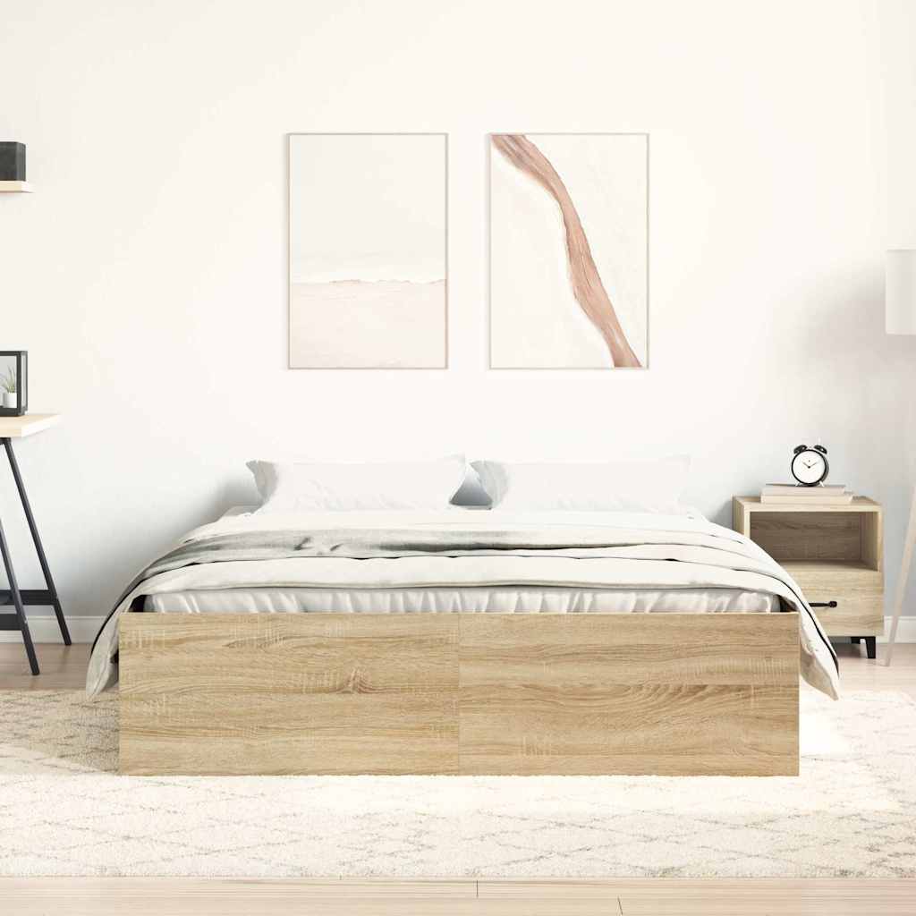 Bettgestell Sonoma-Eiche 140x190 cm