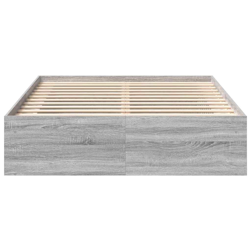 Bettgestell Grau Sonoma 140x190 cm