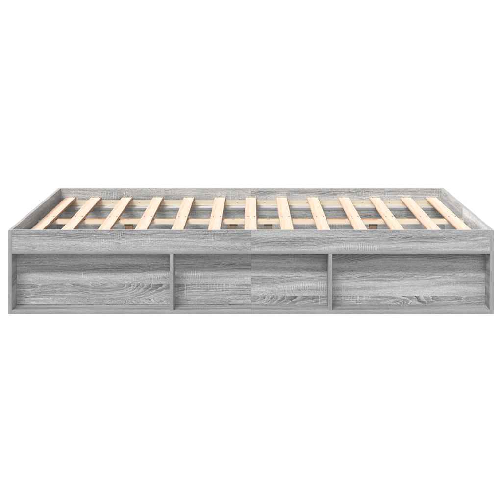Bettgestell Grau Sonoma 140x190 cm