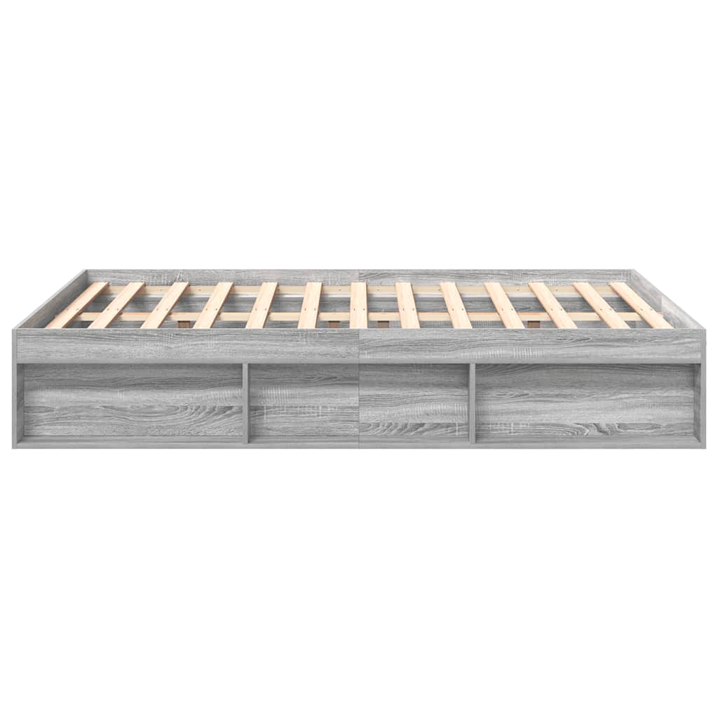 Bettgestell Grau Sonoma 135x190 cm