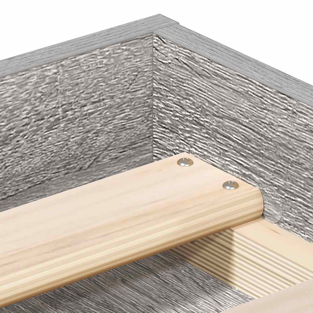 Bettgestell Grau Sonoma 135x190 cm