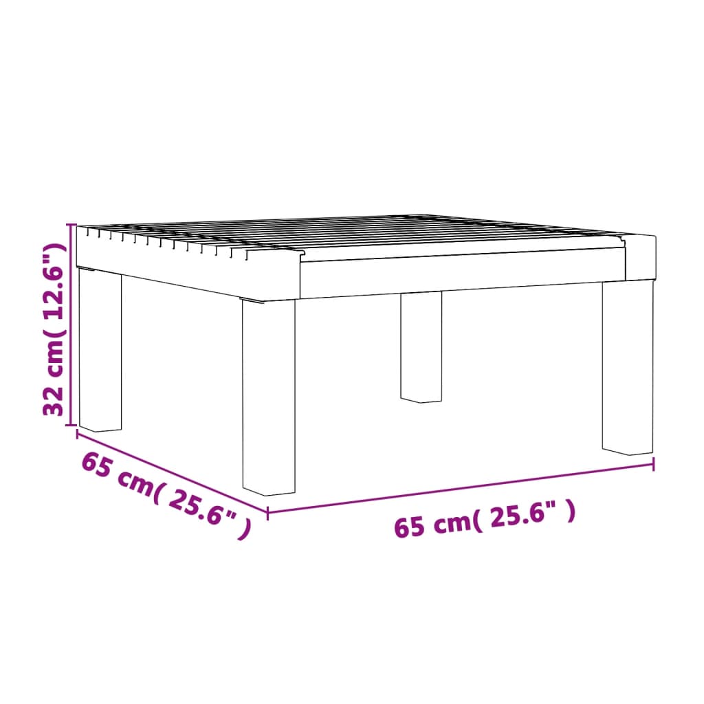 3-tlg. Garten-Lounge-Set mit Kissen Weiß PP