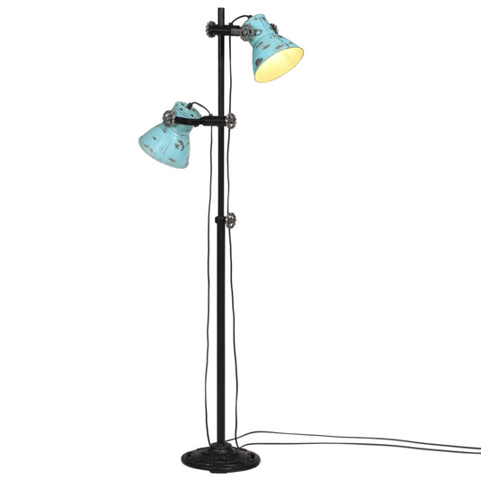 Lampadaire 25 W bleu 25x25x90/140 cm E27