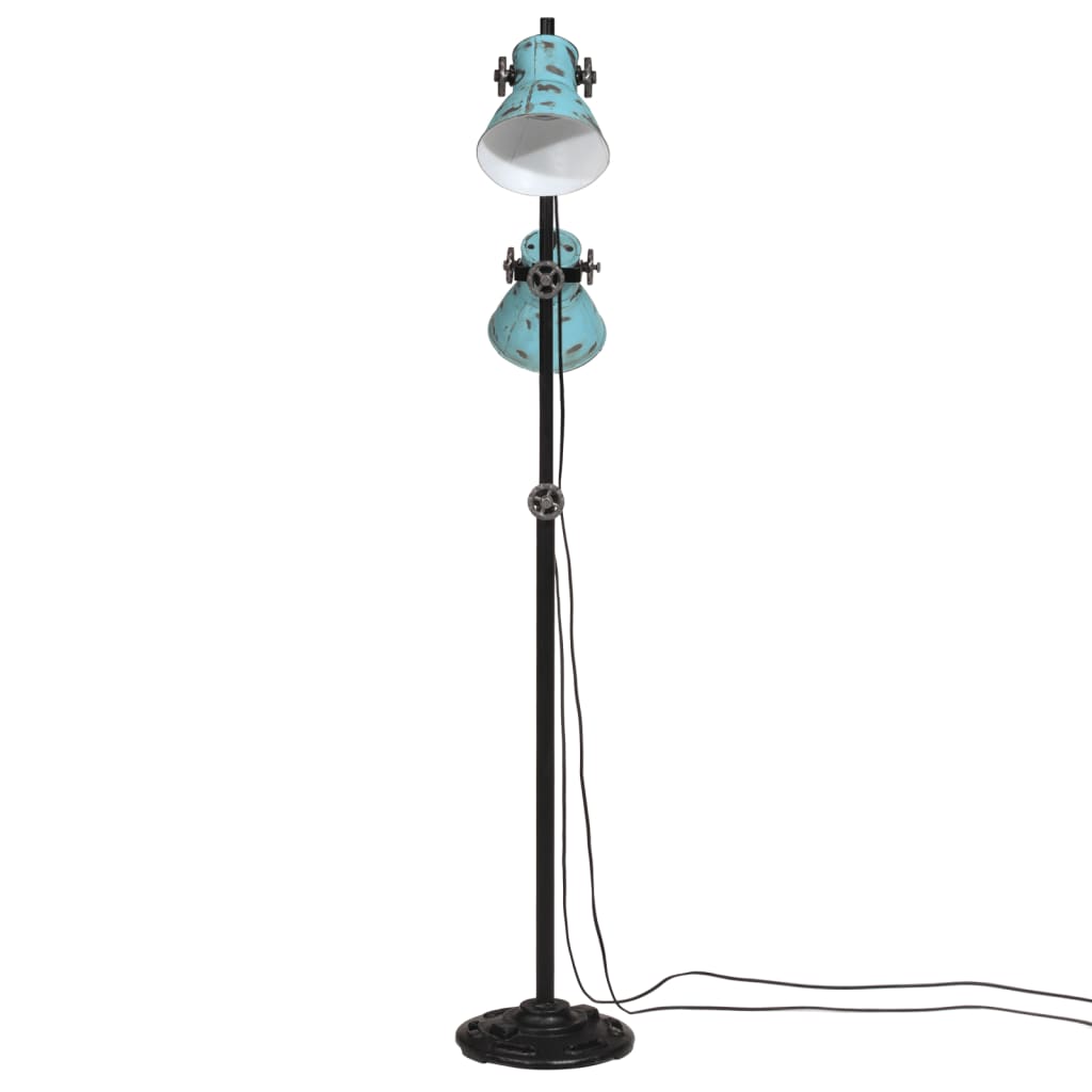 Lampadaire 25 W bleu 25x25x90/140 cm E27