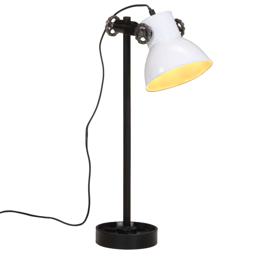 Lampe de bureau 25 W blanche 15x15x55 cm E27