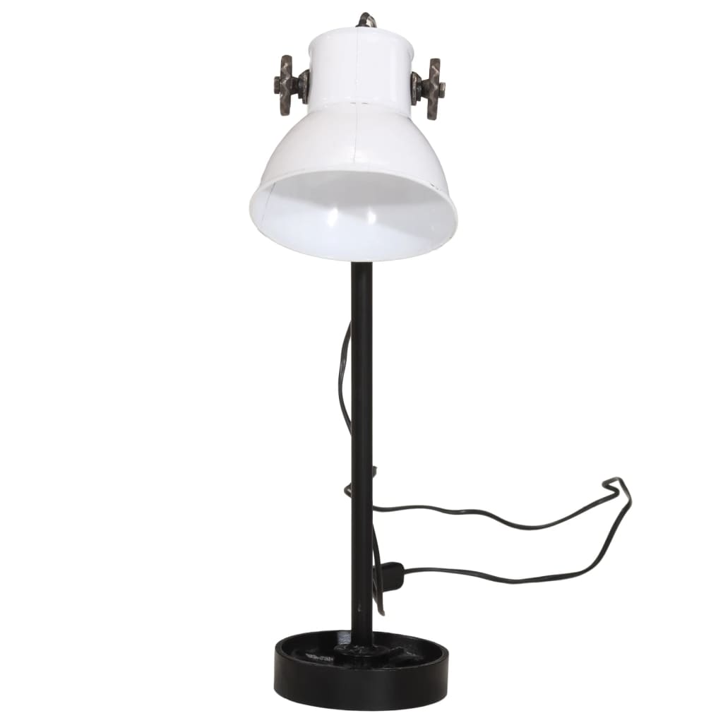 Lampe de bureau 25 W blanche 15x15x55 cm E27