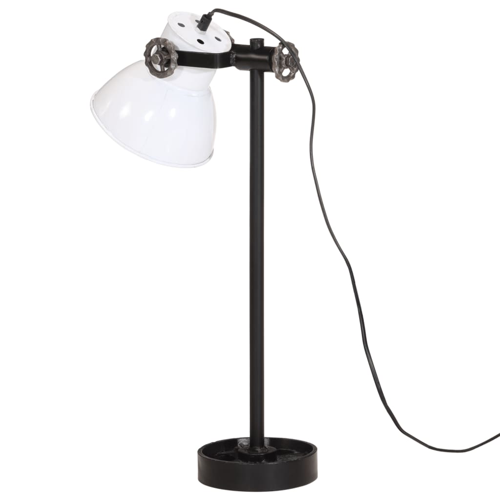 Lampe de bureau 25 W blanche 15x15x55 cm E27