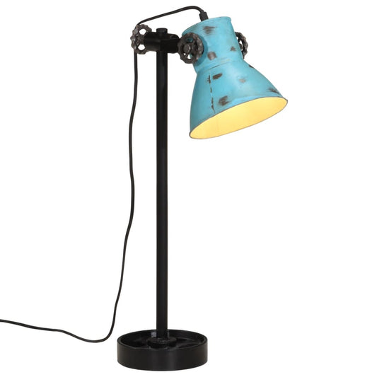 Lampe de bureau 25 W bleue 15x15x55 cm E27