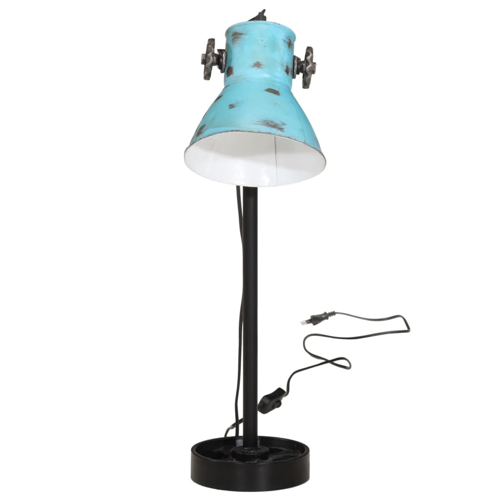 Lampe de bureau 25 W bleue 15x15x55 cm E27