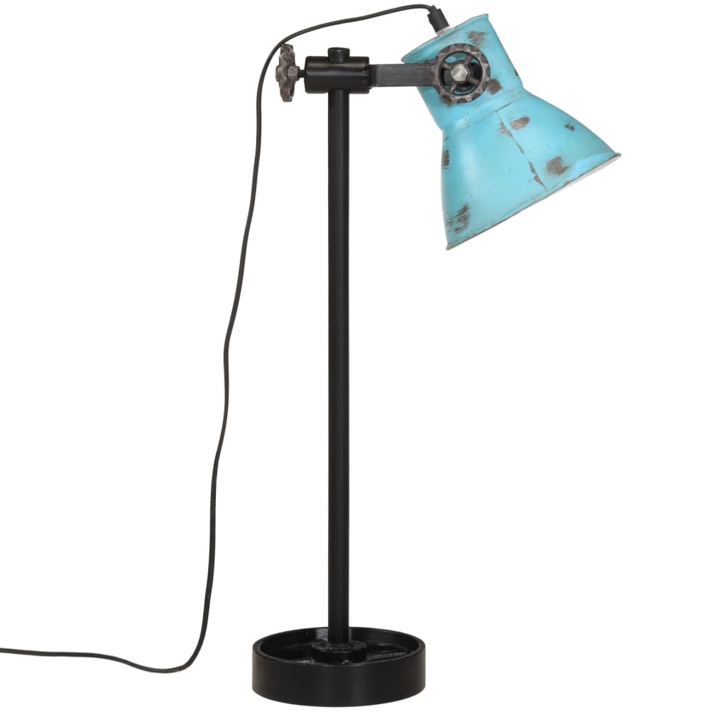 Lampe de bureau 25 W bleue 15x15x55 cm E27