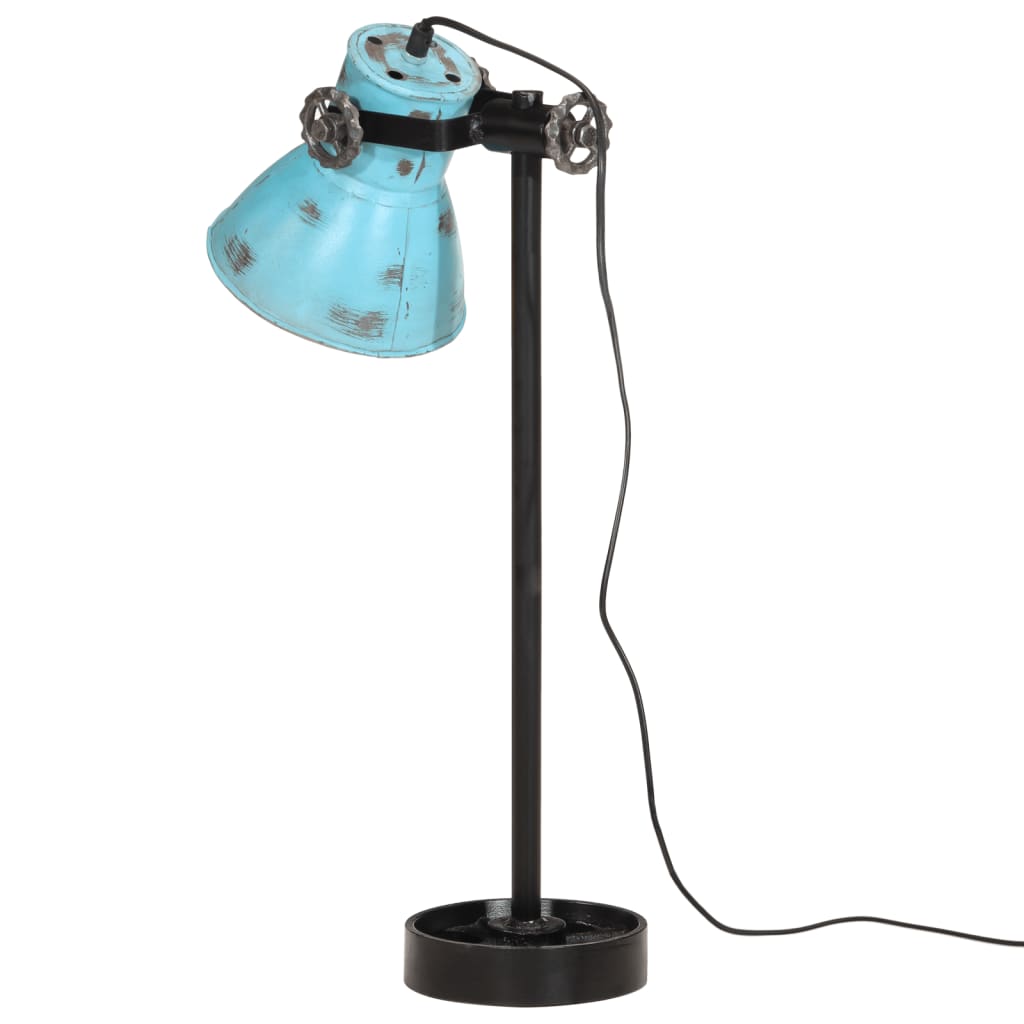 Lampe de bureau 25 W bleue 15x15x55 cm E27