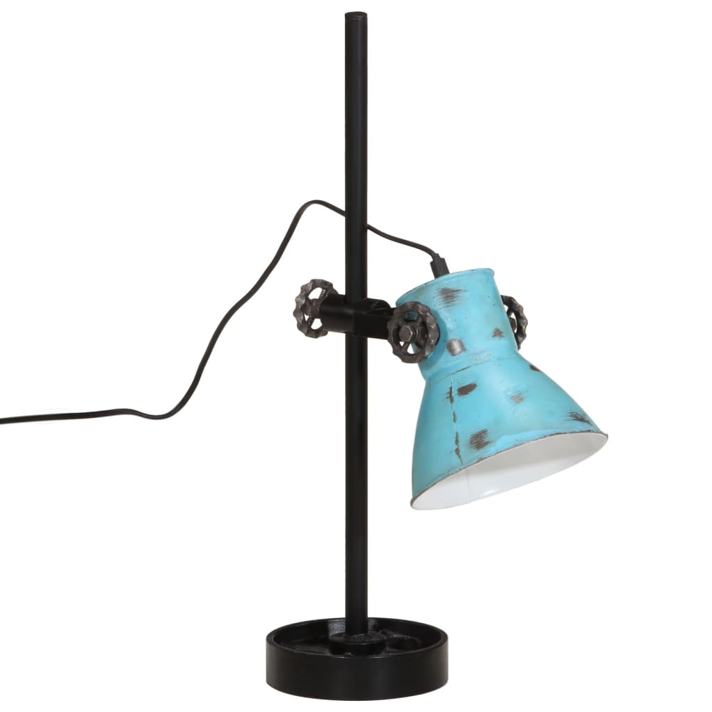 Lampe de bureau 25 W bleue 15x15x55 cm E27