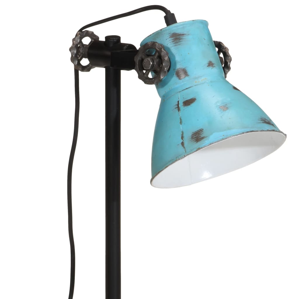 Lampe de bureau 25 W bleue 15x15x55 cm E27