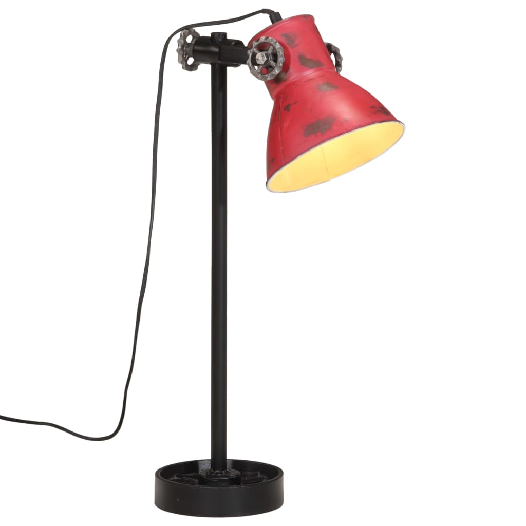 Lampe de bureau 25 W rouge 15x15x55 cm E27