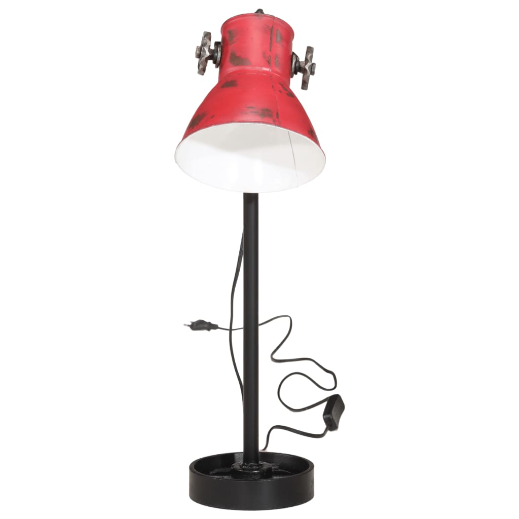 Lampe de bureau 25 W rouge 15x15x55 cm E27