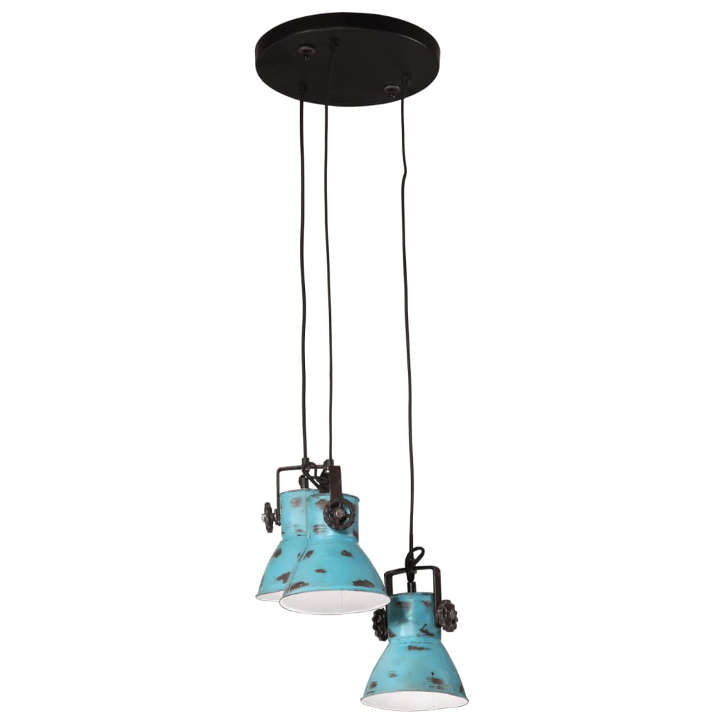 Lampe suspendue 25 W bleue 30x30x100 cm E27