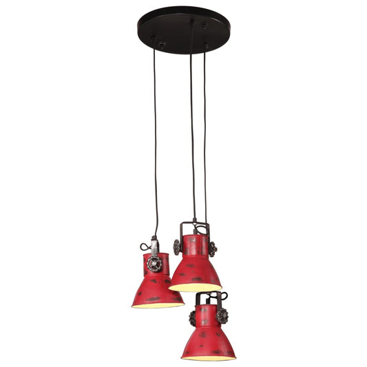 Lampe suspendue 25 W rouge 30x30x100 cm E27