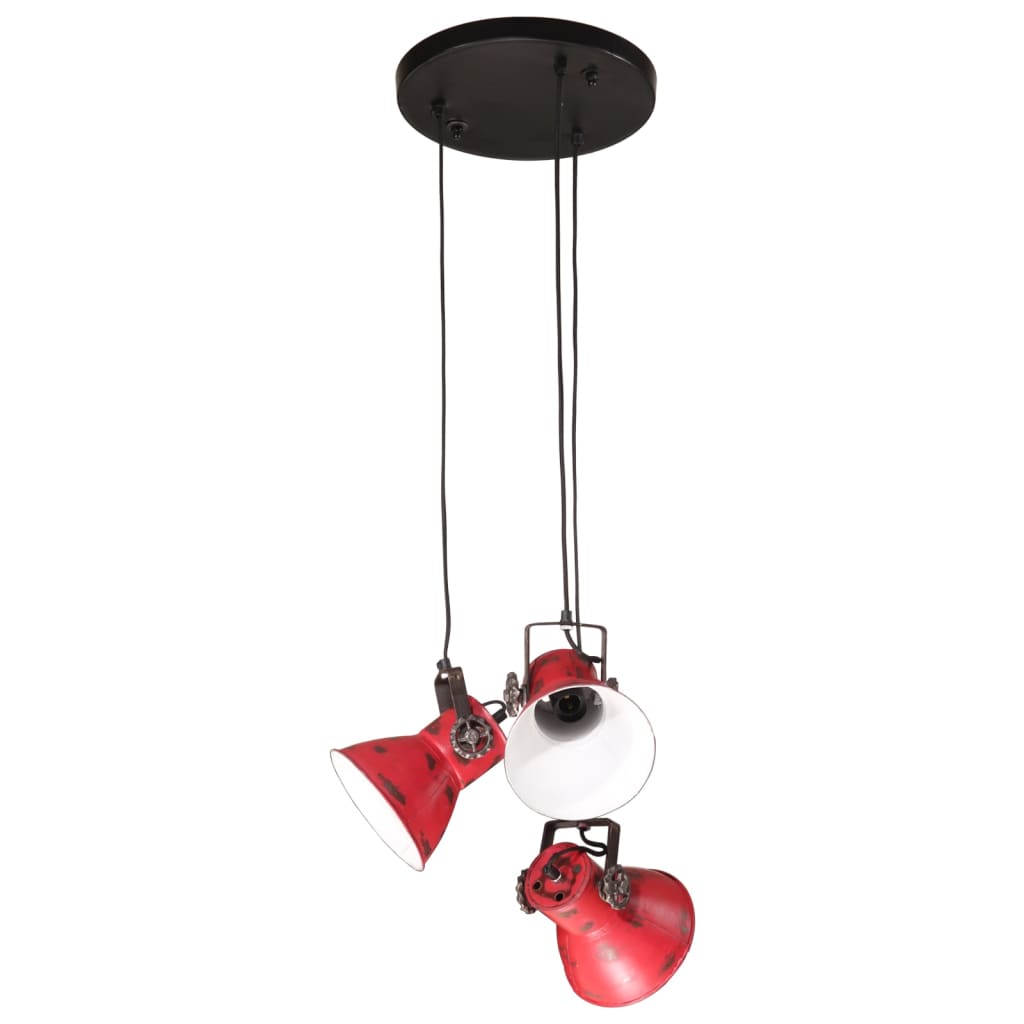 Lampe suspendue 25 W rouge 30x30x100 cm E27