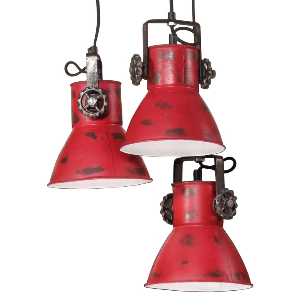 Lampe suspendue 25 W rouge 30x30x100 cm E27