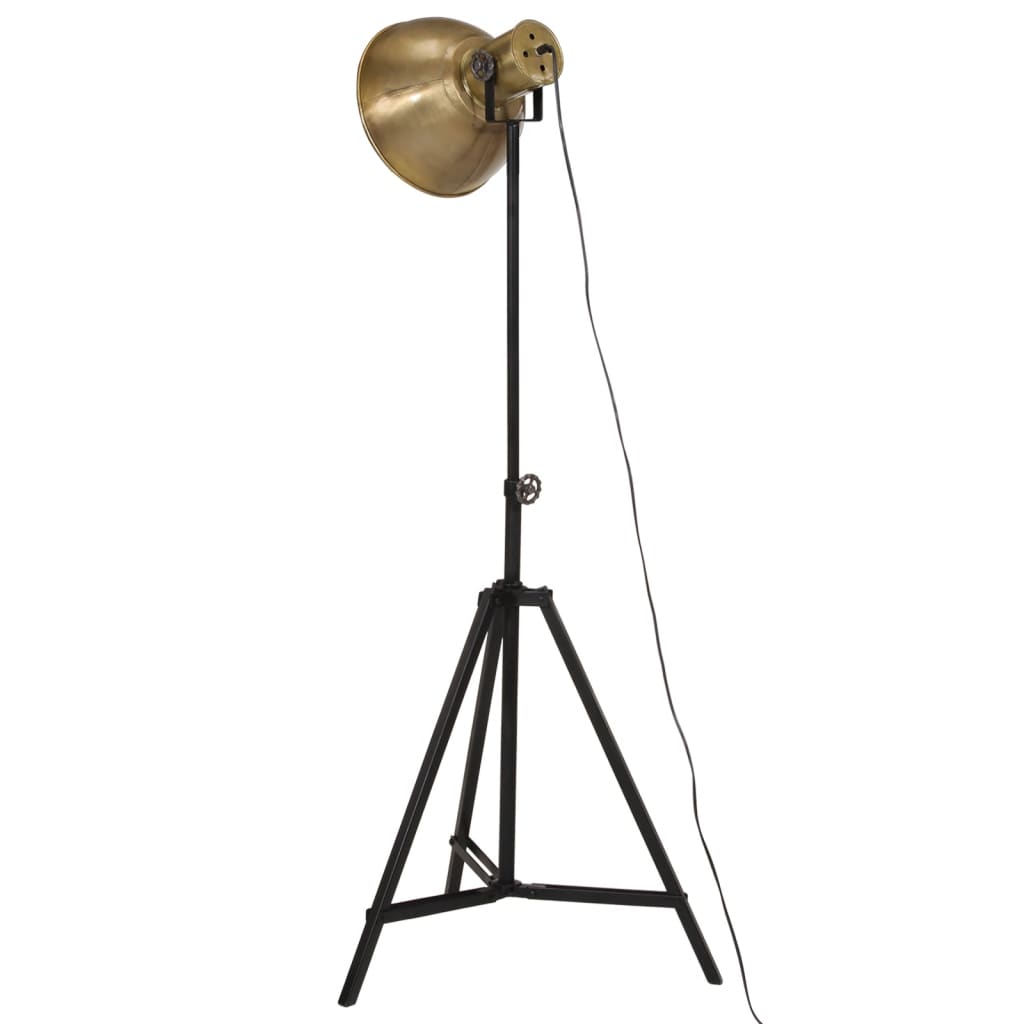 Lampadaire 25 W vintage laiton 61x61x90/150 cm E27