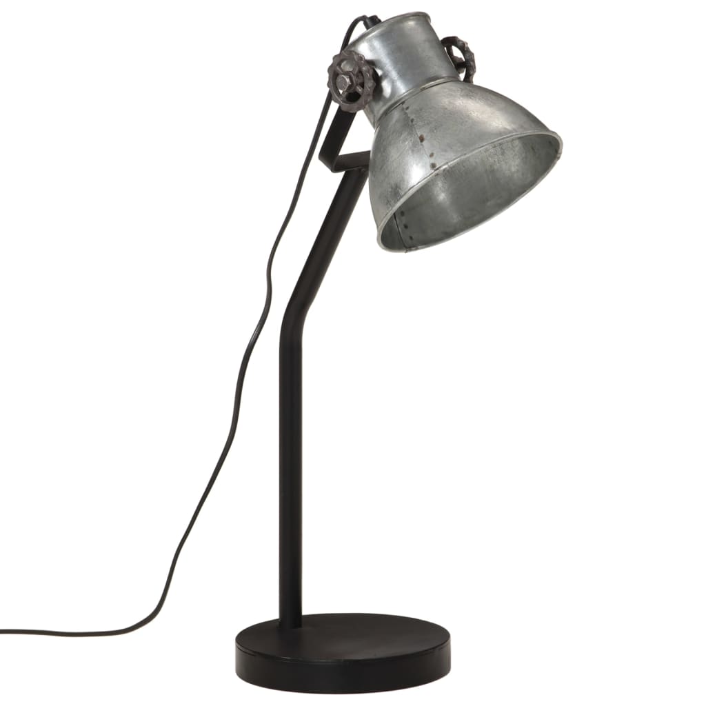 Lampe de bureau 25 W vintage argent 17x17x60 cm E27