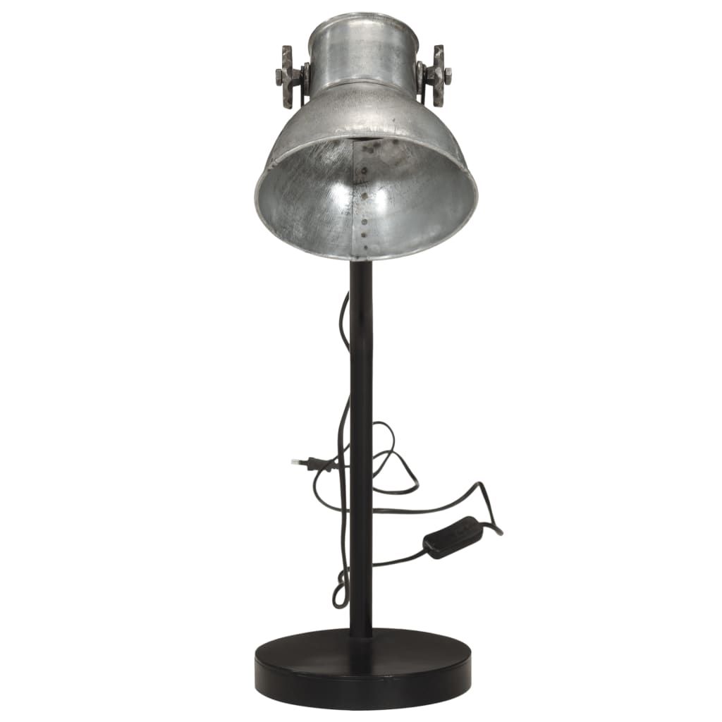 Lampe de bureau 25 W vintage argent 17x17x60 cm E27