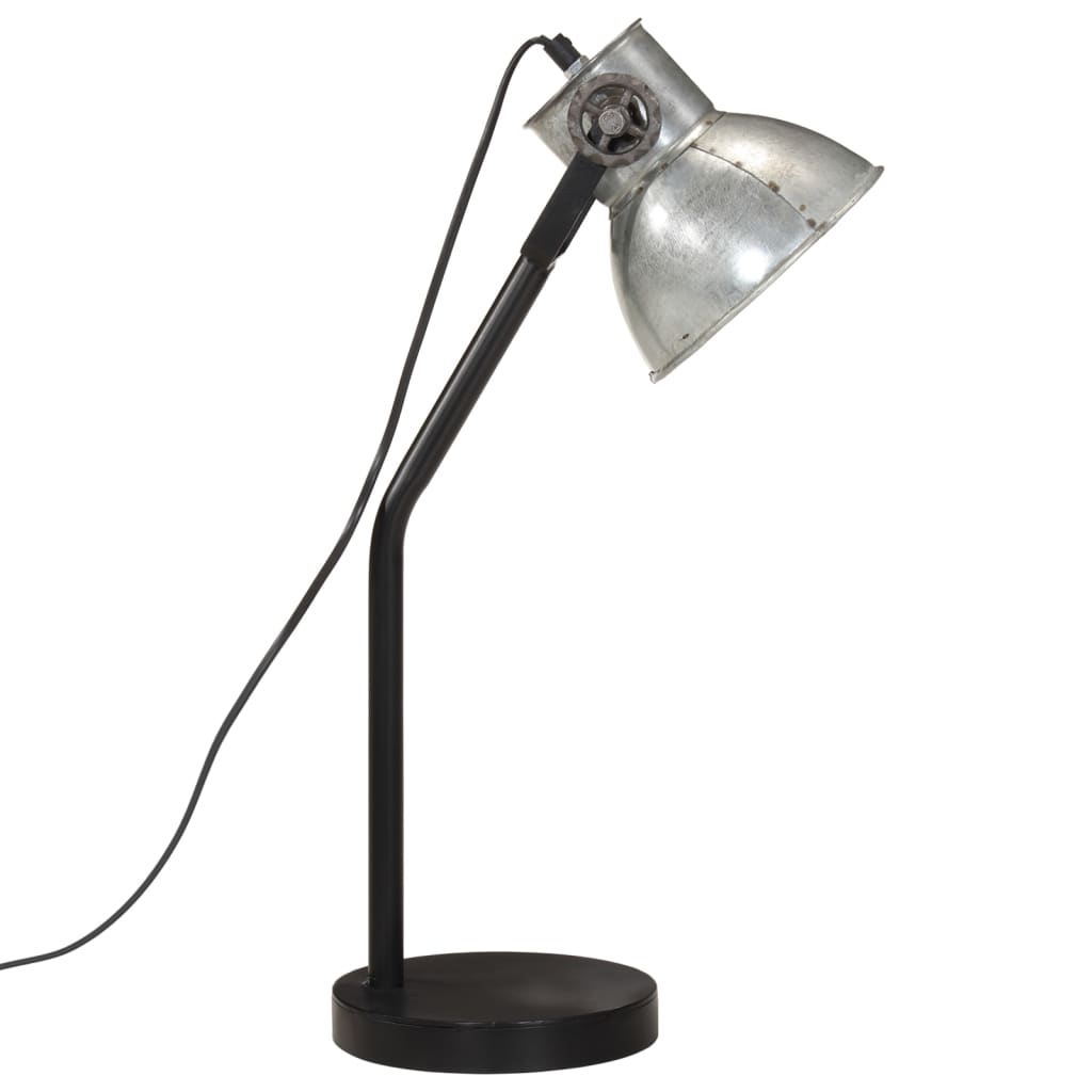 Lampe de bureau 25 W vintage argent 17x17x60 cm E27