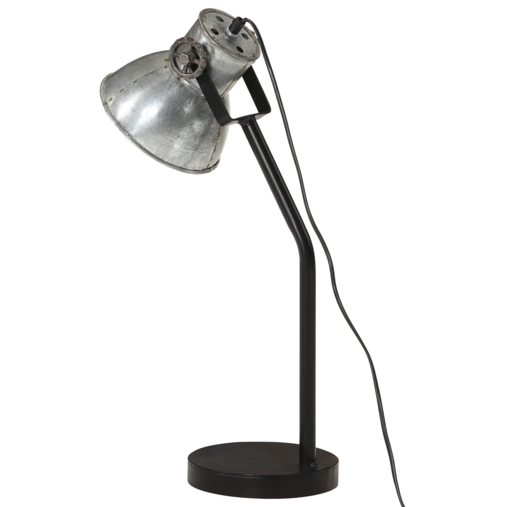 Lampe de bureau 25 W vintage argent 17x17x60 cm E27