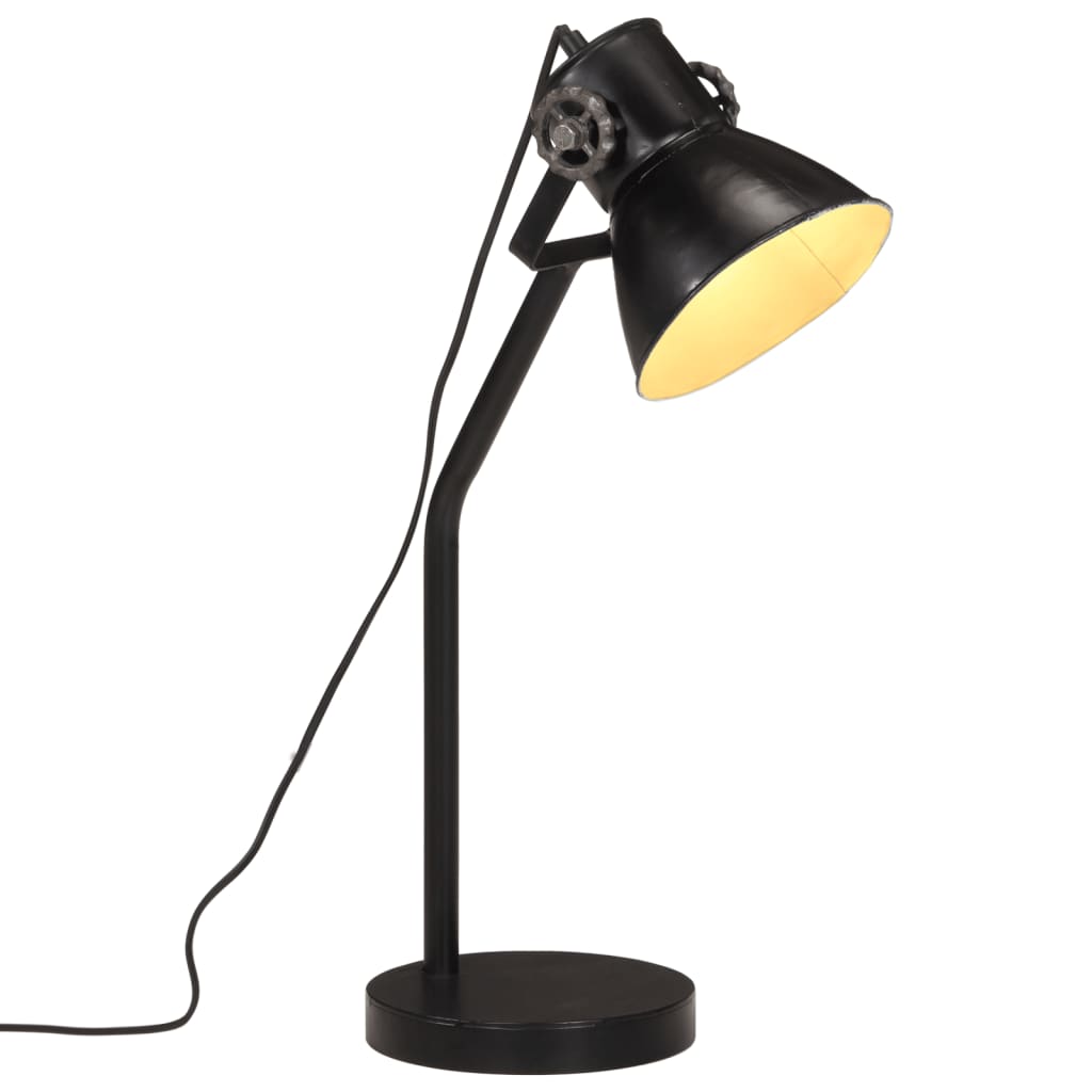 Lampe de bureau 25 W noire 17x17x60 cm E27