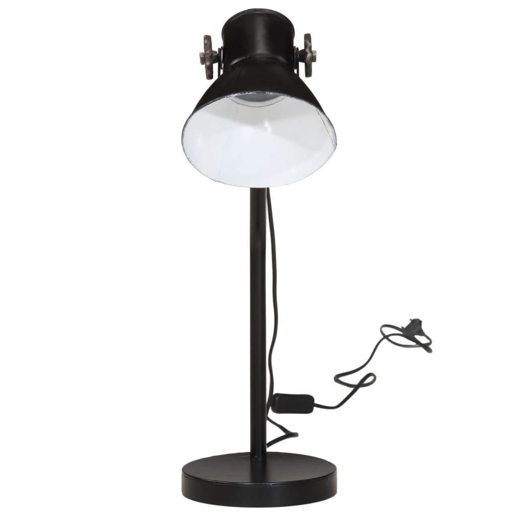 Lampe de bureau 25 W noire 17x17x60 cm E27