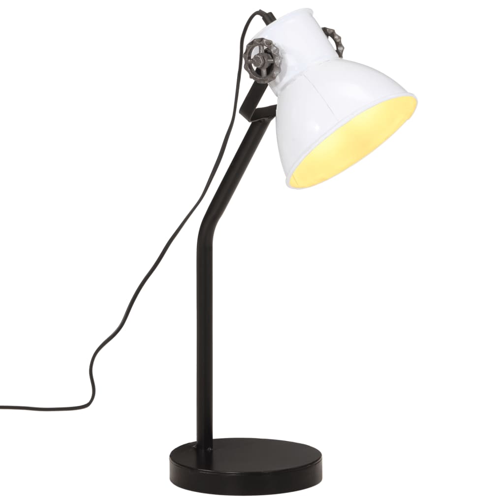 Lampe de bureau 25 W blanche 17x17x60 cm E27