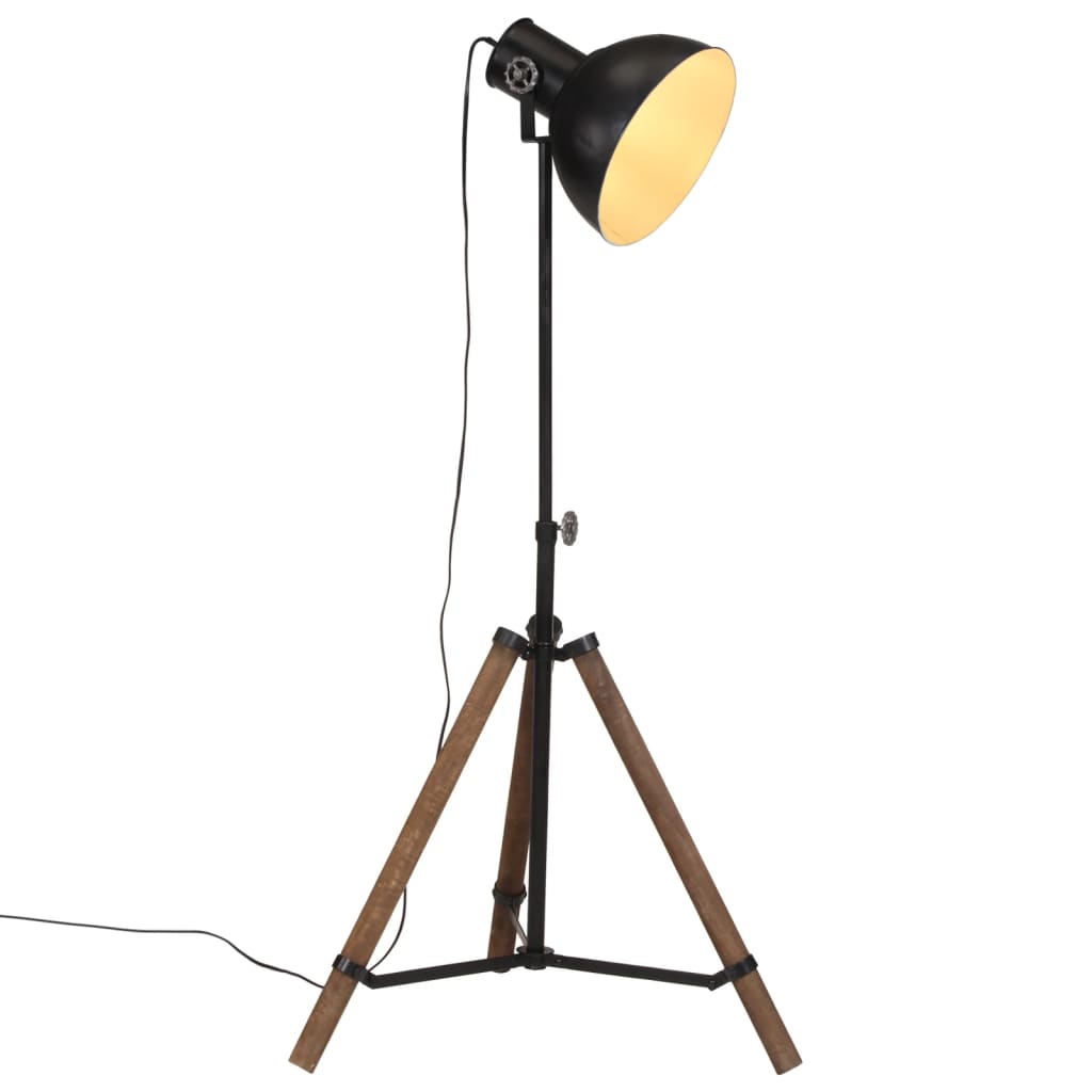 Lampadaire 25 W noir 75x75x90-150 cm E27