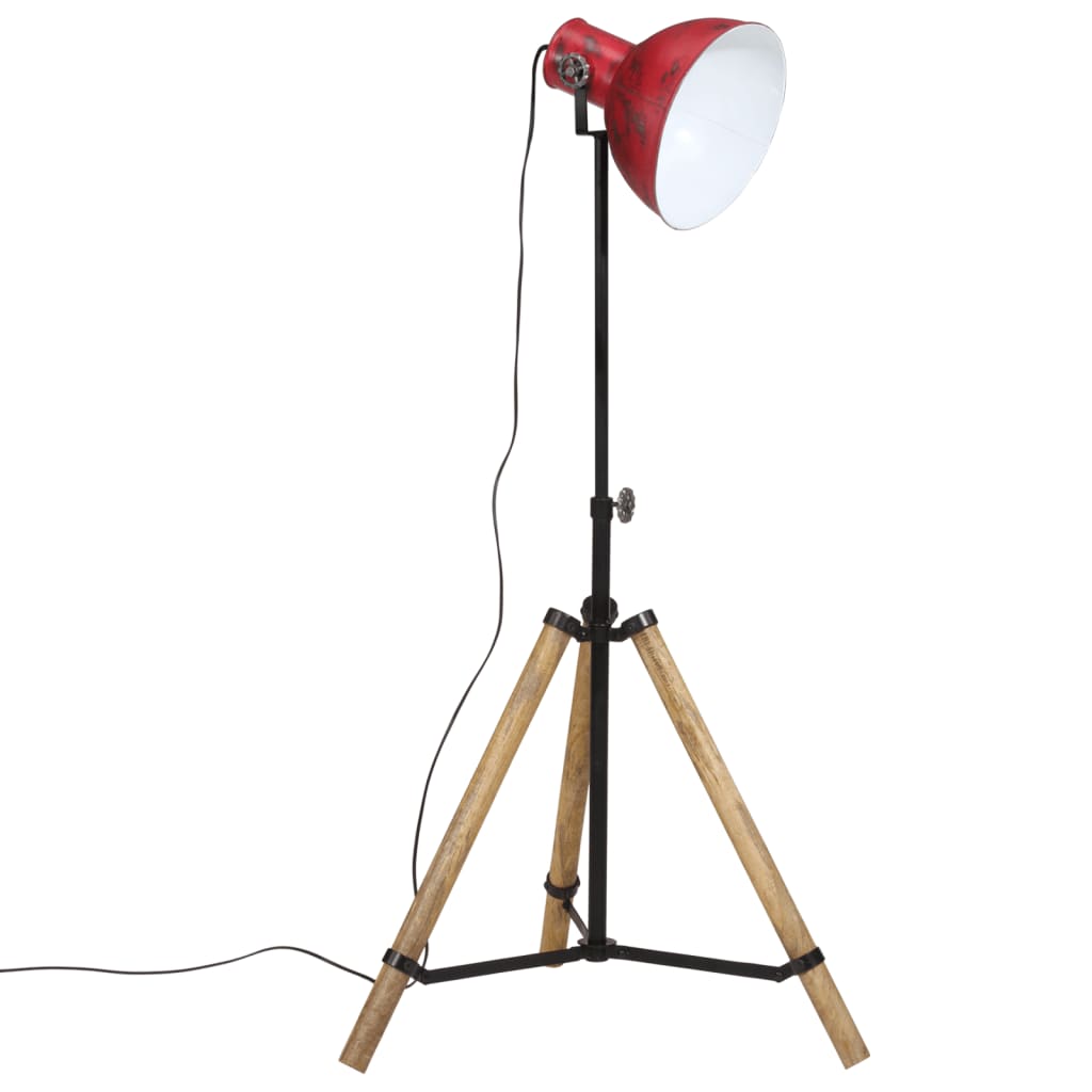 Lampadaire 25 W rouge 75x75x90-150 cm E27