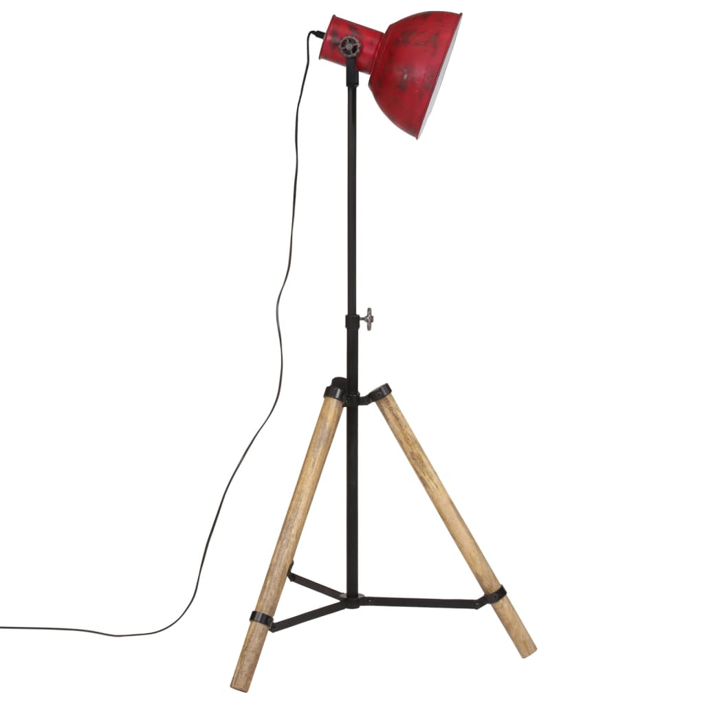 Lampadaire 25 W rouge 75x75x90-150 cm E27