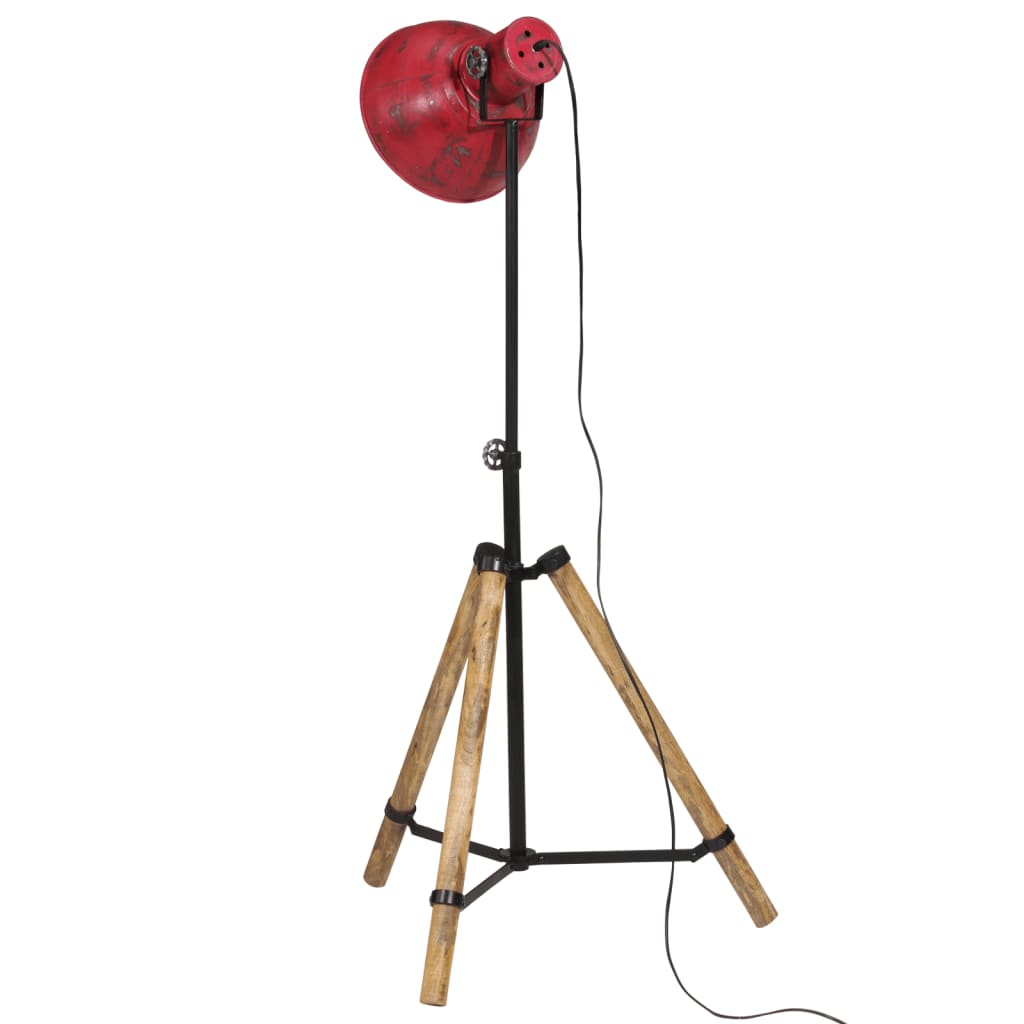 Lampadaire 25 W rouge 75x75x90-150 cm E27