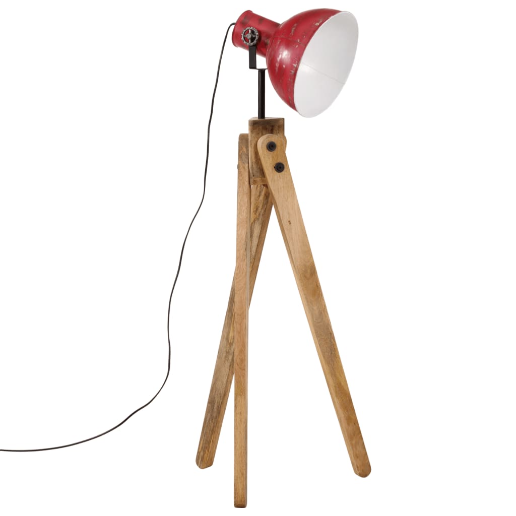 Lampadaire 25 W rouge 45x45x120 cm E27