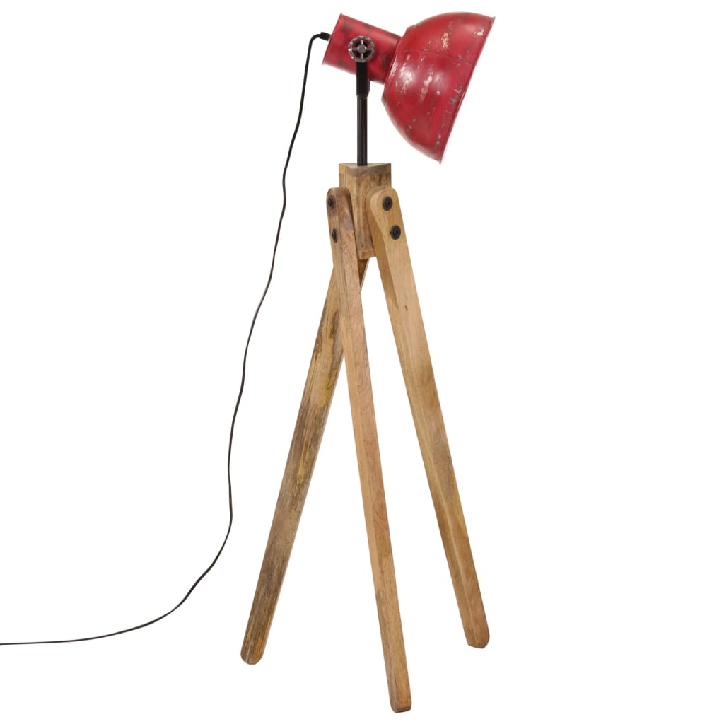 Lampadaire 25 W rouge 45x45x120 cm E27