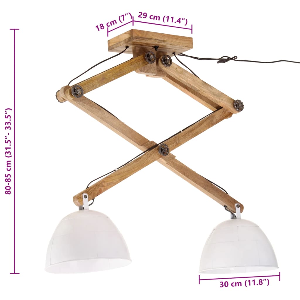 Plafonnier 25 W blanc 29x18x85 cm E27