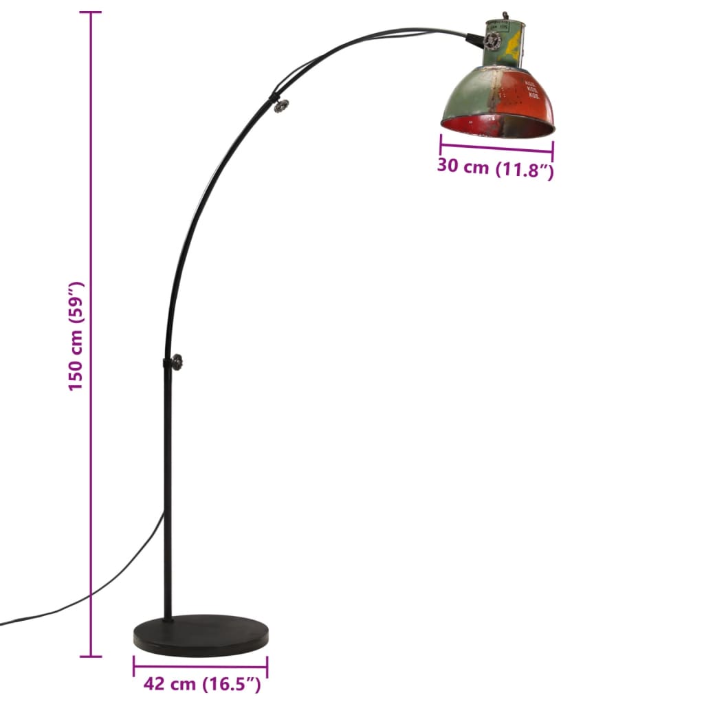 Lampadaire 25 W Multicolore 150 cm E27