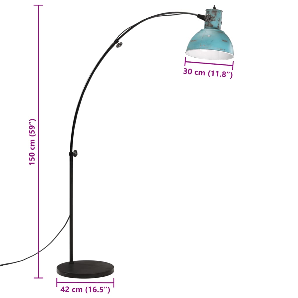 Lampadaire 25 W Bleu 150 cm E27