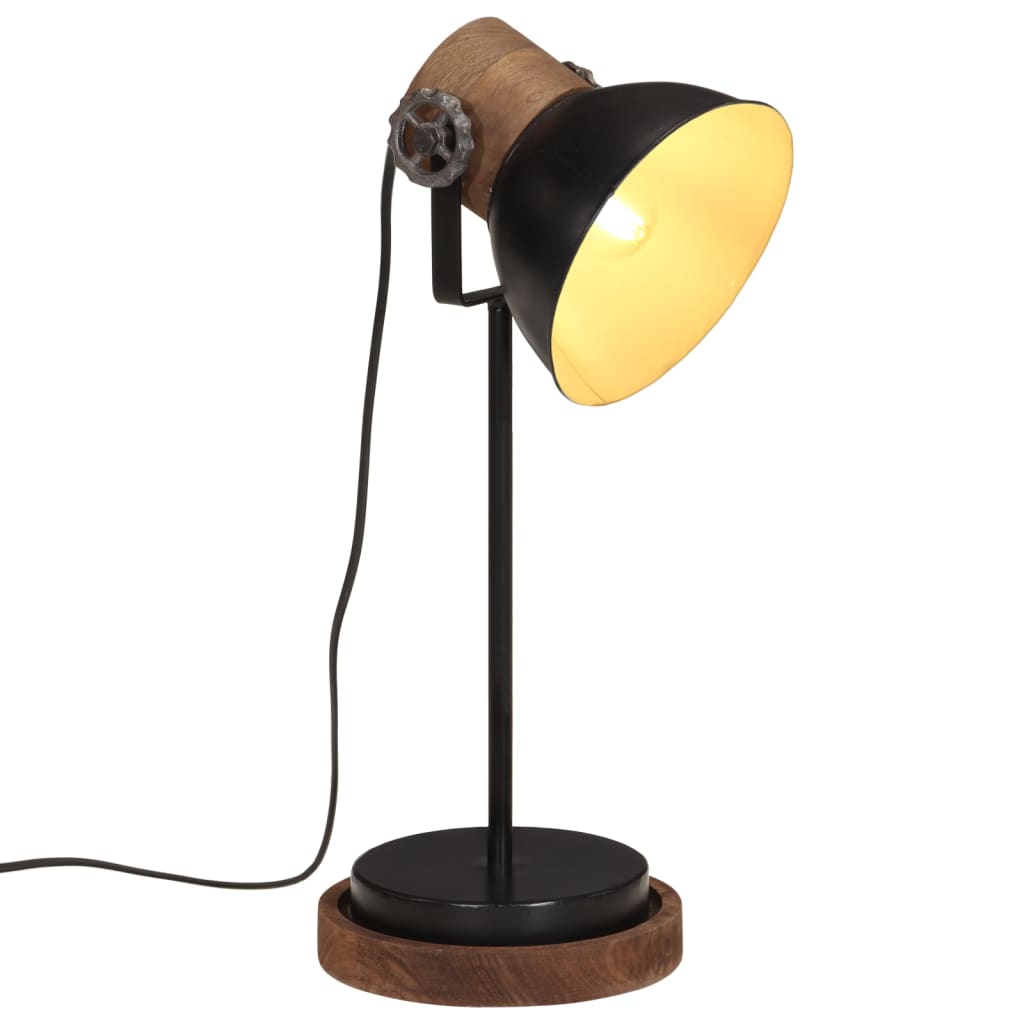 Lampe de bureau 25 W noire 17x17x50 cm E27