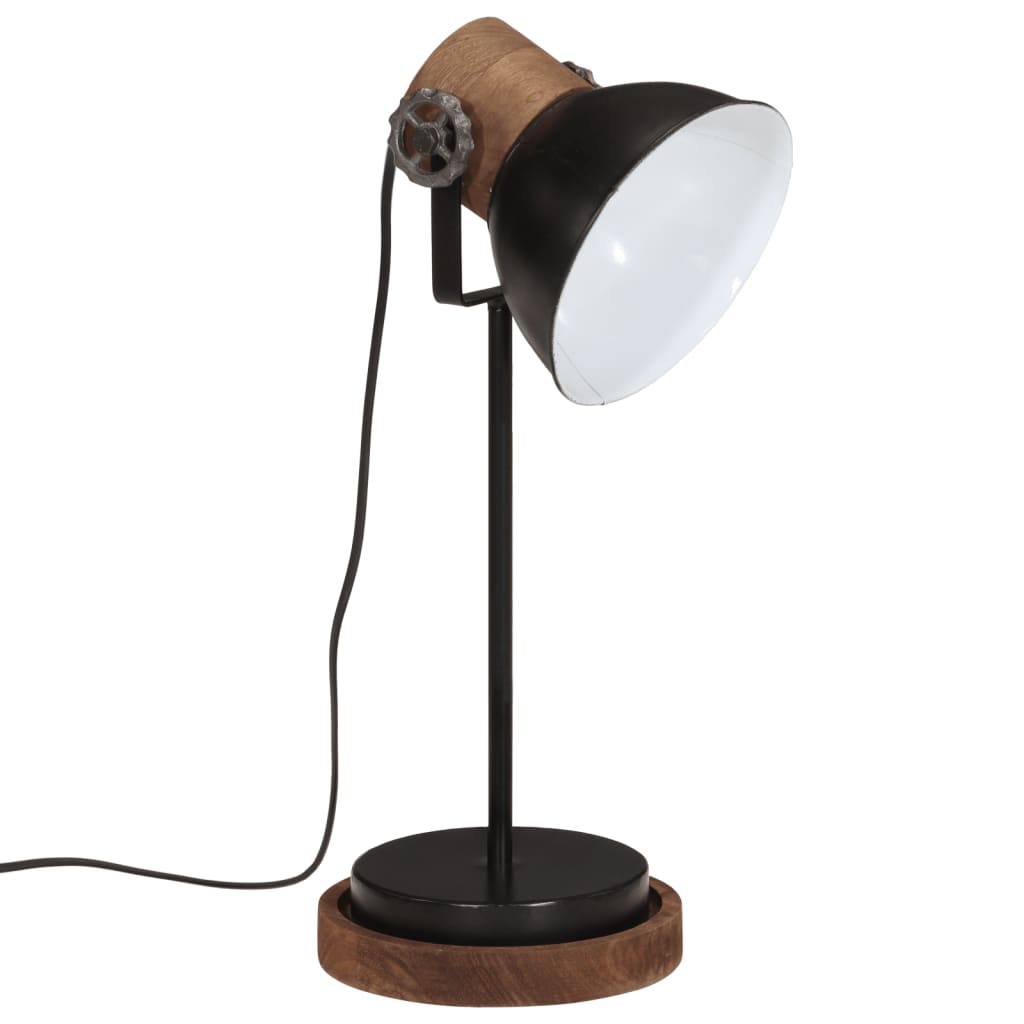 Lampe de bureau 25 W noire 17x17x50 cm E27